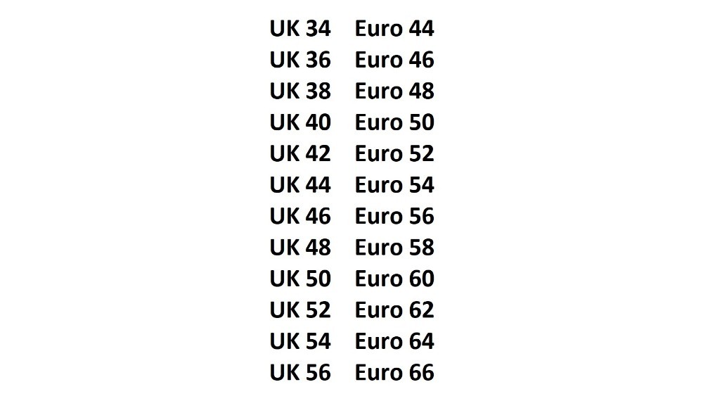 Sizing Information