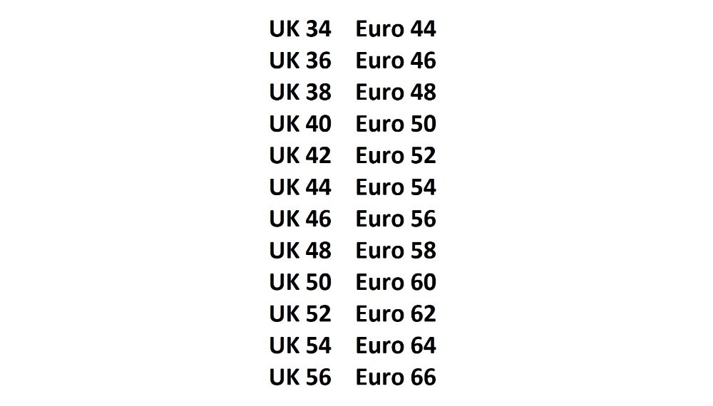 Sizing Information