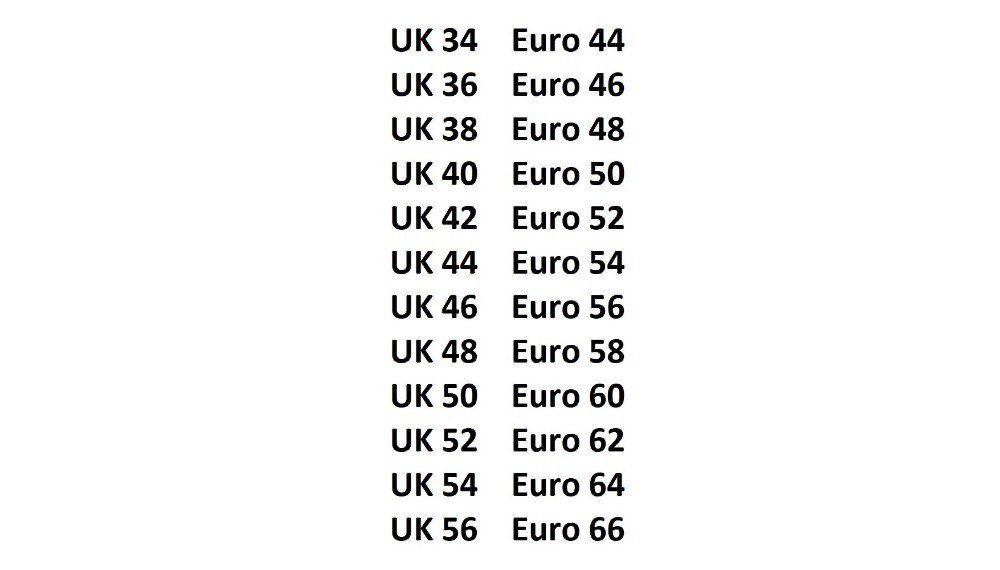 Sizing Information