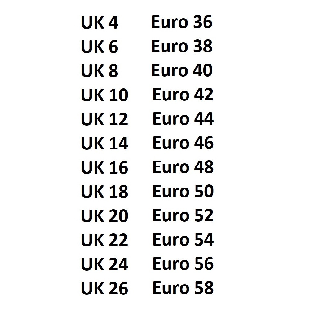 Sizing Information