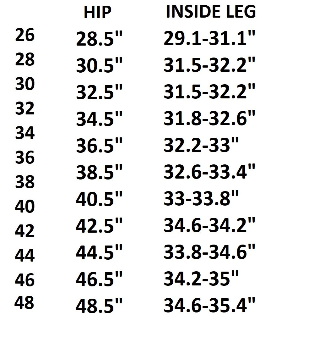 Sizing Information