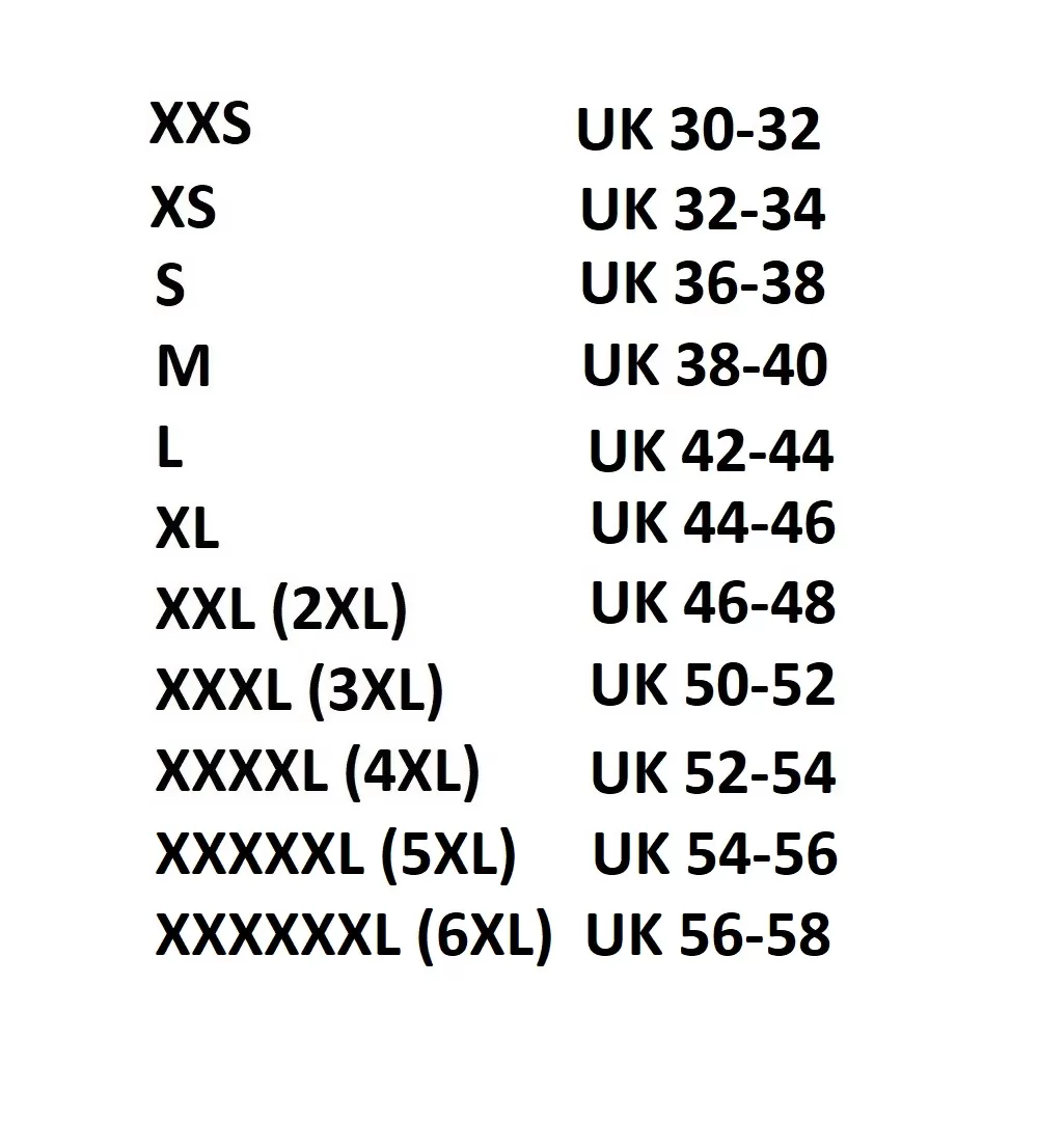 Sizing Information