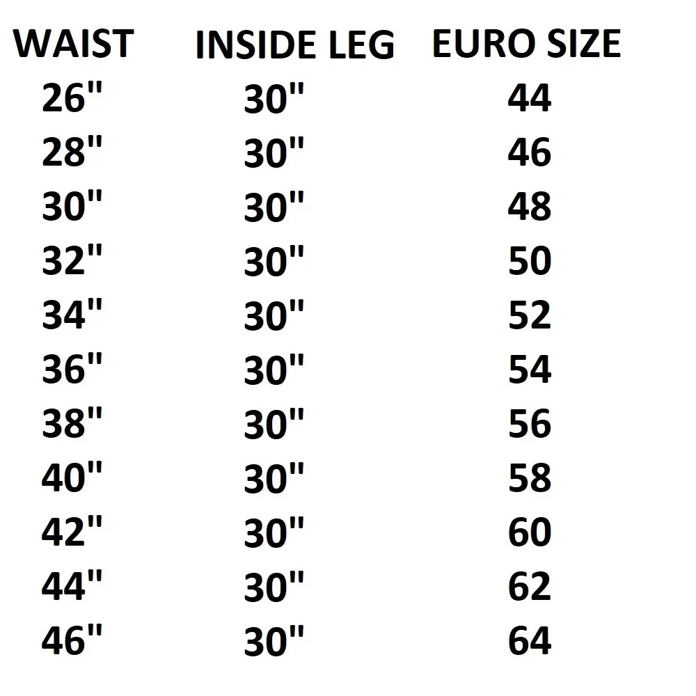 Sizing Information